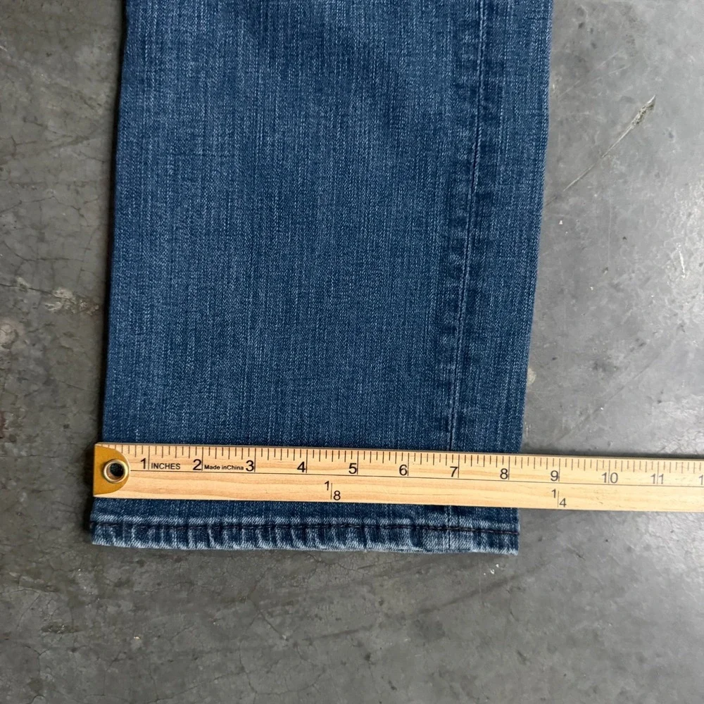 True Religion Jeans Mens 34x33 Blue Ricky Flap Pocket Straight USA Made Cotton